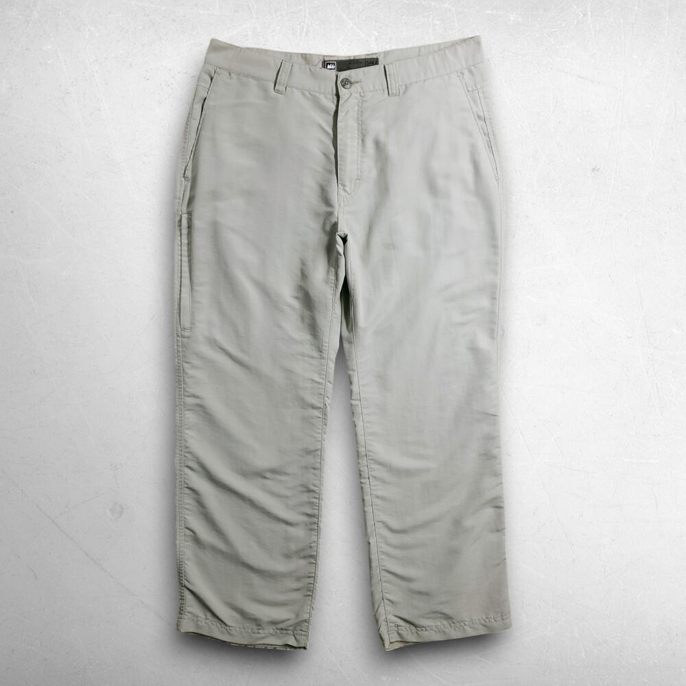 REI Adventures Pants Men 34x28 Sage Green Hiking Travel Gorpcore Utility